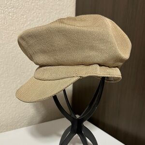 Scala Women's Tan Newsboy Cap